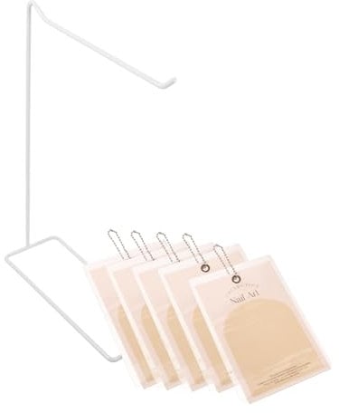 FRCOLOR 1 Set Nail Art Display Holder for Press on Nails Stylish Art Display Cards Stand with Storage Rack for Salon and Home