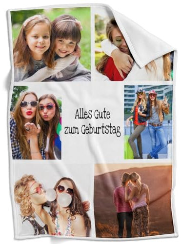 Kasofong Personalisierte Geburtstagsgeschenk für Frauen, Personalisierte Decke mit Foto, Personalisierte Decken, Personalisierte Foto Decke, Personalisierte Geschenke für Frauen