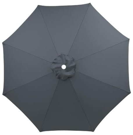 NIKSHI Sonnenschirm Ersatzbezug 3m 6/8 Streben, UV-Schutz Ampelschirm Bezug, Wasserdicht Schirmbezug Sonnenschirm Ersatzteile für Balkon, Garten, Pool und Strand,Grey-6 Streben
