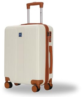 Int'x Koffer Reisekoffer Hartschalenkoffer Rollkoffer Handgepäck XHA253 Größe M Beige