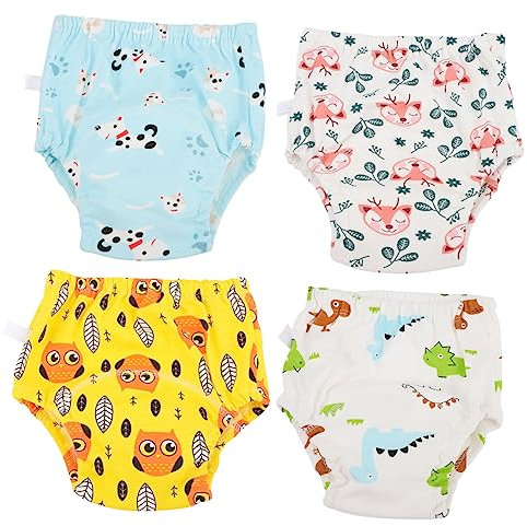 UPKOCH 4stücke Töpfchen-trainingshosen Waschbar Baumwolle Töpfchen-trainingsunterwäsche Für Junge Mädchen Jungen Mädchen Atmungsaktiv Praktisch Elastisch