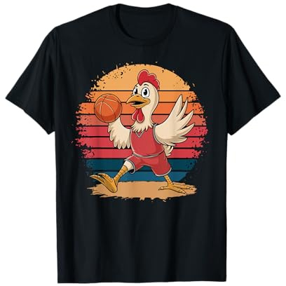 Vintage Huhn spielen Basketball Huhn Liebhaber Basketball T-Shirt