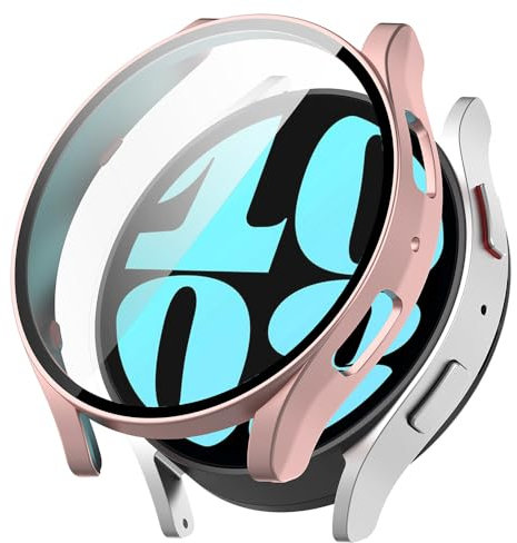 Coque pour Samsung Galaxy Watch 5 40mm/Watch 4 40mm, Dur PC Housse Case mit Glas de Protection D'écran, Anti-Rayures, Anti-poussière, Cover Étui pour Samsung Galaxy Watch FE