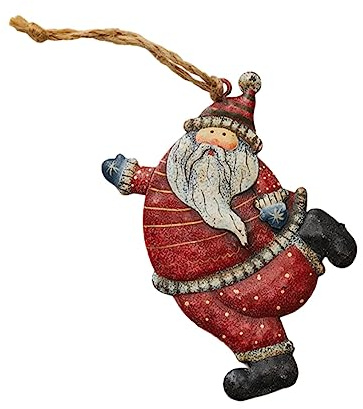 Cabilock 1stk Eiserner Weihnachtsmann Weihnachtsbaumschmuck Weihnachtsbaum-anhänger Weihnachtsschmuck Christbaumschmuck Aus Zinn Weihnachtsanhänger Weihnachtsversorgung Eisen