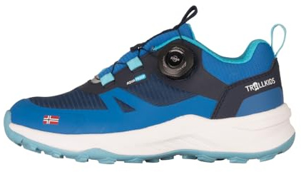 Trollkids Kids Trollfjord Hiker Low XT 40, Harbor Blue/Aqua Haze