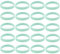 Mcoser Lot de 20 bracelets élastiques en silicone vert haricot phosphorescents pour le sport, les fêtes, les événements