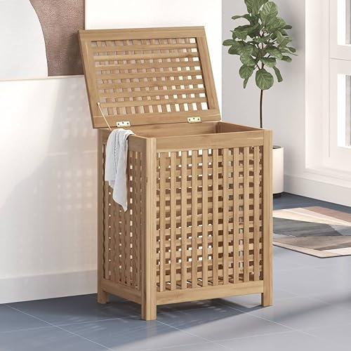Maison & Jardin,Meubles-Poubelle de lavage 50x35x60 cm Bois massif teck