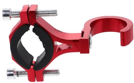 ibasenice Aluminum Alloy Motorcycle Helmet Hook for Electric Bikes and Scooters No-drill Installation Red Hanging Bag Claw Holder for Handlebars Versatile Bike Accessory