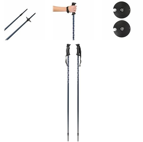 KADVA Aspen Skistöcke Damen Aluminium – Leichte & Robuste Alpin Stöcke (110-125 cm) – Wolframkarbid Spitze – Ergonomischer Griff & Verstellbare Schlaufe – Ski Alpin Frauen