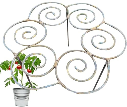 Pfingstrosenkäfig – Dekorative Stützringe Für Gartenpflanzen | Robuste Metall Wachstumsstütze Für Pflanzen | Wetterbeständiger Pfingstrosenkäfig Für Rosen, Hortensien, Ge-müse, Blumenbeete (Mittel)