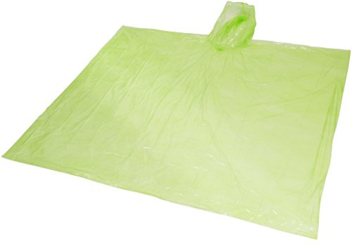 Bullet Ziva Adults Unisex Disposable Rain Poncho With Pouch (90 x 120cm) (Lime)