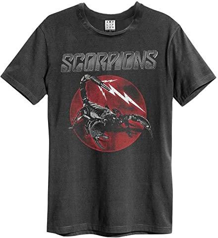 Amplified Unisex Band T-Shirt - Scorpions - Scorpions Tail, Dunkelgrau, L