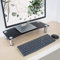 Monitor Riser Stand for Desk – Height Adjustable | Black Curved Glass with Aluminum Legs | Screen Riser for Monitors, Laptops & TVs (56 x 24 cm, 1 Unit)