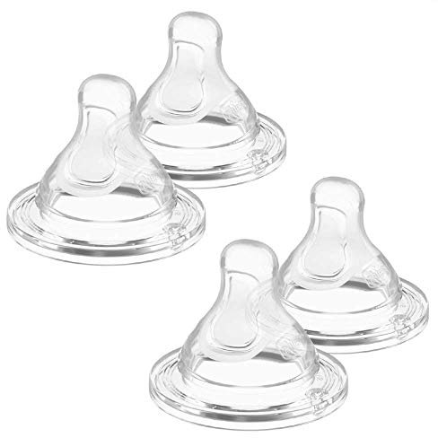 Chicco Sauger Set Mama-Effekt Silikon Sauger 4 Stk. // 4 Monate + Fast flow, Made in Italy