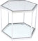 Kare Design Couchtisch Comb, Silber, Wohnzimmertisch, Beistelltisch, Edelstahl Gestell, ESG-Glas Tischplatte, handgearbeitet, 45x55x48 cm (H/B/T)