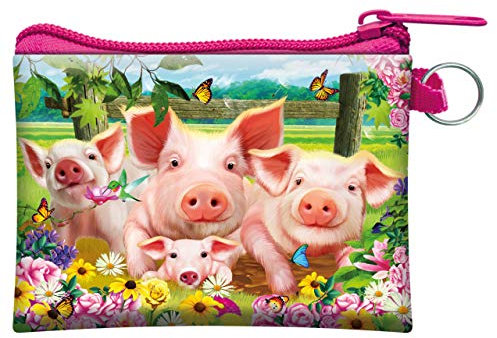 Porte-Monnaie 3D LiveLife - L'Enclos des Cochons de Deluxebase. Porte-Monnaie &Carte Lenticulaire 3D Ferme Fermeture éclair sécurisée avec Illustrations sous Licence Artiste renommé Michael Searle