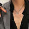 Yienate Punk Lock Halskette Kette Silber zierlicher Vorhängeschloss Anhänger Mode Statement Charme Halskette minimalistischer Schmuck für Frauen und Mädchen