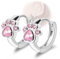 Kubische Zirkonia kleine Creolen - CZ Cat Dog Paw Print Creolen Huggies Ohrringe Sterling Silber Hypoallergene süße Knorpel Ohrringe für Frauen Mädchen Teenager