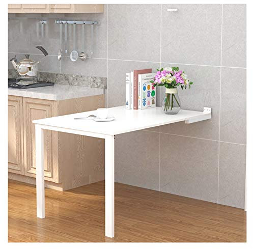 AMDHZ Wandtisch Klappbar Verstärktes Design Wandschreibtisch Hochwertige Hardware Einfach Und Modern Stabile Form Benutzt Für Wohnzimmer Küche Lernen (Color : White, Size : 80X40CM)