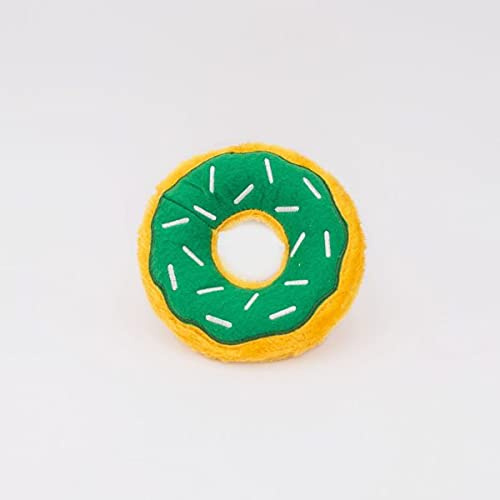 ZippyPaws - Original Donutz No Stuffing Squeaky Plush Dog Toy - St. Patrick's Shamrock Green