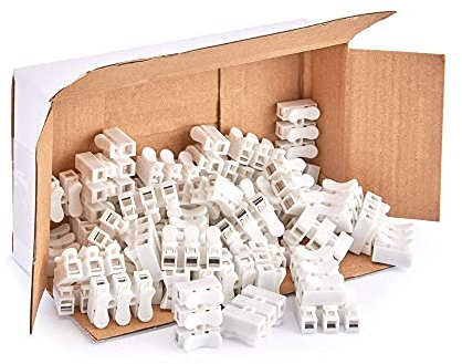 50 Stück Steckklemme Verbindungsklemme Klemme Weiß 0,5-0,75mm² 3-polig