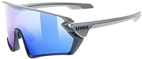 uvex sportstyle 231 - Sportbrille für Damen und Herren - 100% UVA-, B, C Schutz - druckfreier Sitz & perfekter Halt - rhino deep space matt/blue - one size
