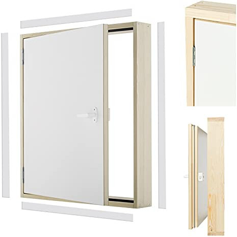 Oman Kniestocktür Drempeltür Holz mit Wärmedämmung Abseitentür TERMO U=1,22 W/m2K (70x60) Weiß