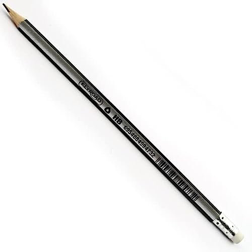KeyRoad Dreieckige Bleistifte mit Gummi, 12 Stück, Mine 2HB, reißfest, schwarze Beschichtung, ideal für Kinder und Erwachsene, nützliche Schule