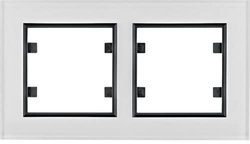 Lumina passion Rahmen 2-fach horizontal Glas weiß WL9220 Hager Polo 8694407002297