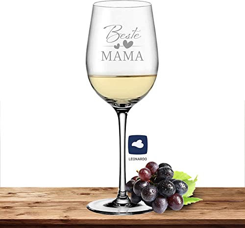 Deitert Leonardo Weißweinglas 300ml Ciao+ Beste Mama