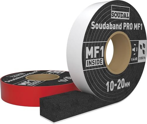 Soudal Soudaband PRO MF1 Multifunktions SWS Fensteranschlussband 53mm - 83mm Kompriband Quellband Wärmedämmend Schallisolierend (53 (6-15mm) 8 Meter)