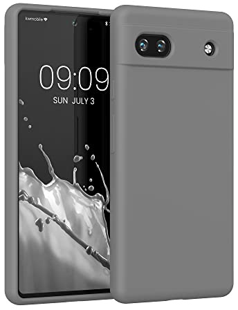 kwmobile Handyhülle für Google Pixel 6a Hülle, für Pixel 6a Case - Hülle Silikon - kabelloses Laden - Stone Dust
