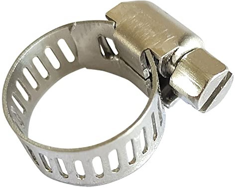 30 Stück Schlauchschellen aus 304 Edelstahl für weiche Rohre mit Außendurchmesserbereich 6–12 mm, Clipbreite 8 mm, stabile und rostbeständige Kanalklemme