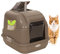 Extrahaltbar hygienisches Katzenklo Katzentoilette 50x40x40 cm | Ungiftiges Rohmaterial | Streuschaufel und Aktivkohlefilter | der Umwelt zuliebe | Grau komplett