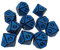 10 dadi poliedrici Set dadi da gioco a 10 facce per, RPG, Blu