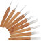 Dreadlock Häkelhaken Set, 9Pcs Einzel Doppel 3 Bambus Griff Zopf Nadelwebhäkelnadel Crochet Hook Dreadlocks Häkeln Haken Werkzeug Set für präzises Nadelweben