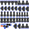 Pneumatische Schnellkupplung 40 Stück Push to Connect Fitting Gerade Pneumatik Steckverbinder Air Pusher Pneumatische Fittings zum Schnellen Anschluss von Luftleitungen (6mm/8mm)