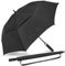 NINEMAX Golf-Regenschirm, 130 cm, automatisches Öffnen, großes Doppeldach, belüftet, übergroße Stockschirme, extra groß, winddicht, wasserdicht, für Regen (schwarz)
