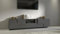 Dmora Mobile Porta TV Vanni, Credenza Bassa da Soggiorno con 4 Ante e 1 cassetto, Base Porta TV, 220x44h46 cm, Antracite