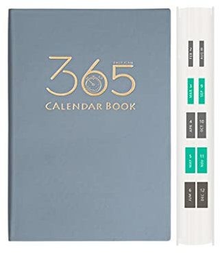 YOUNAFEN Akademischer 365-Tage-Planer aus Leder mit Reiter, liniert, Studentenplaner, Notizblock, Planer, Zeitplan 2021–2022