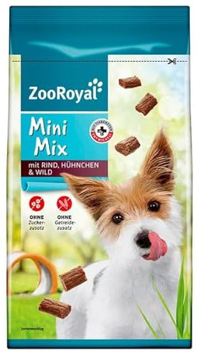 ZooRoyal Mini Mix mit Rind, Geflügel & Wild 5x60g hundensnack trockenfutter multipack alleinfuttermittel