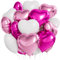 Herz Folienballon 24 Stück,Weiß Rosa Rose Herz Helium Luftballons,Heliumballon Herzen,Herzluftballons,Herzform Folienluftballon Herzballons für Geburtstag Hochzeit Valentinstag（Weiß Rosa Rose）