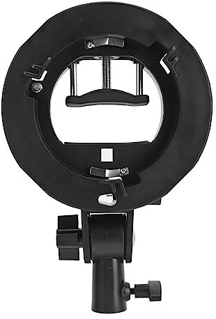 S-Typ-Halterung für -Halterung, Studioblitz-Zubehör Im Lieferumfang Enthalten, Verstellbare Installationsgröße, Schwarz, ABS-Material, 446 G, Exquisite Verarbeitung, Tragbare Größe