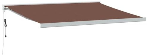 vidaXL Tenda da Sole Retrattile Automatica Marrone 450x300 cm