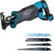 Akku Reciprosäge，Metallsäge Kompatibel mit Makita 18V Akkus, Variabler Drehzahl von 0-2800 SPM, Hublänge 32mm, Säbelsäge mit 4 Sägeblätter, Schnellspannfutter, Ideal zum Schneiden