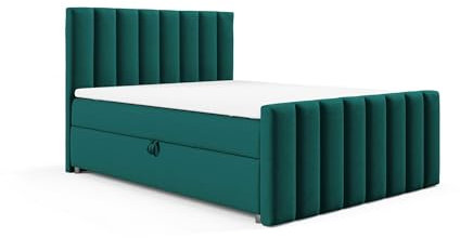 Best For Home - Boxspringbett | Trinity K10 Lux - Boxspringbett mit Bettkasten | Bett mit Matratze und Topper | Polsterbett | Doppelbett mit Stauraum | Bett 200x200 | Lieferung an die Bordsteinkante