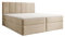 Luxusbetten24 Boxspringbett Aurelia Samt 160x200 mit Stauraum | Bezug: Samt | Farbe: Beige | Härtegrad: