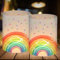 12 Windlicht Tischdeko, Deko Kommunion Mädchen, Fische Regenbogen Deko Konfirmation Taufe Firmung, Erstkommunion Deko, Taufdeko Mädchen, Geeignet für Teelichter oder Kerzen