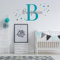 Wandsticker personalisiert Sticker Aquarell Tiere mit Name Wandtattoo für Kinderzimmer Babyzimmer Spielzimmer Mädchen Junge Y037 (Nr. 38 Sterne, Mit Wunschname)