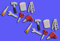 16 x 3D Edible Mixed Tool Set icing toppers, cake cupcakes decorations (Red, Honey Gold, Black and Grey/Silver Colour)
